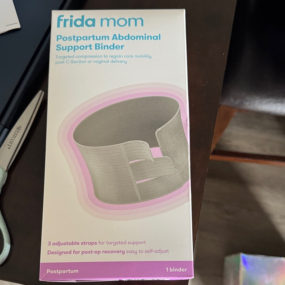 frida mom Postpartum Abdominal Support Binder - White
